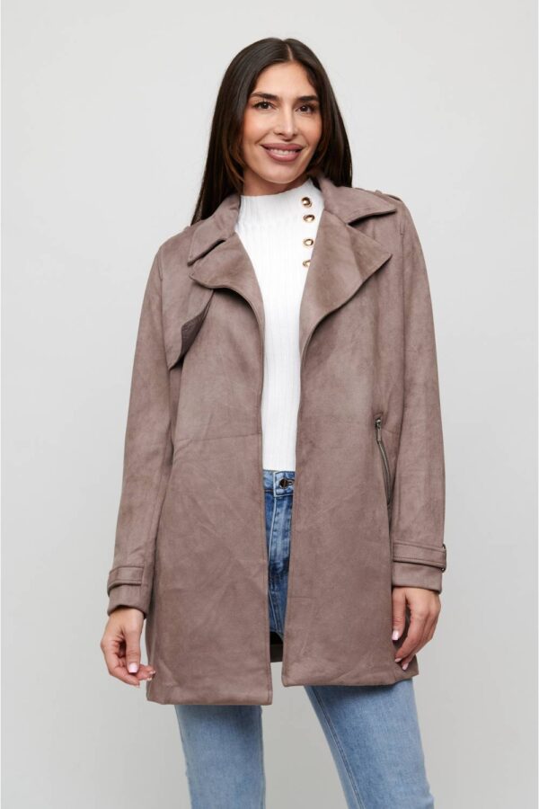 Chaqueta Antelina Taupe